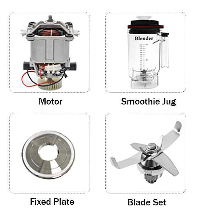 Commercial Blender Heavy Duty - Krachtige 1.8L professionele keukenapparatuur witte heavy-duty