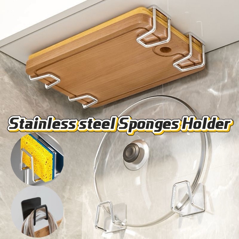 Commercial Kitchen Sink - 1-10 stuks keuken roestvrijstalen sponshouder gootsteen