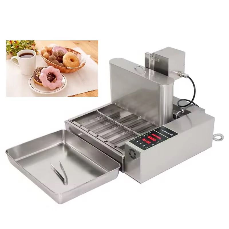Donut Making Machine - 2000W Commerciële Automatische Donutmachine, 4-rijig, met
