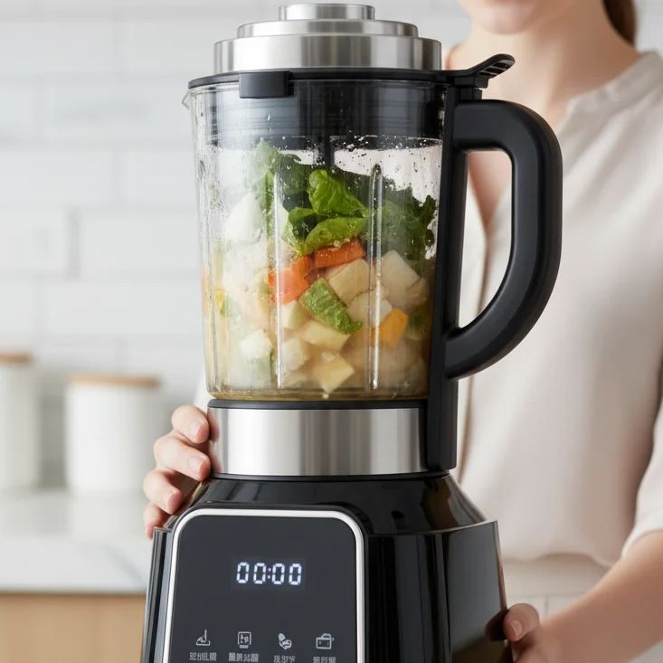 Commercial Blender Heavy Duty - Compacte volautomatische huishoudelijke sojamelkmaker en sapcentrifuge,