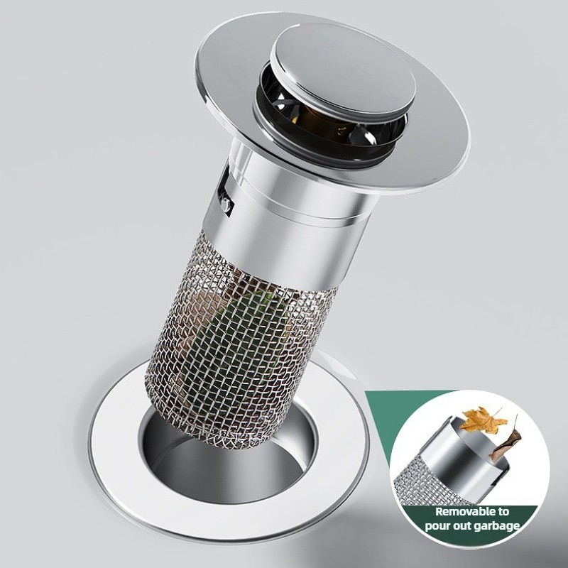 Commercial Kitchen Sink - Roestvrijstalen gootsteenafvoerfilter - Anti-verstopping haarstopper en