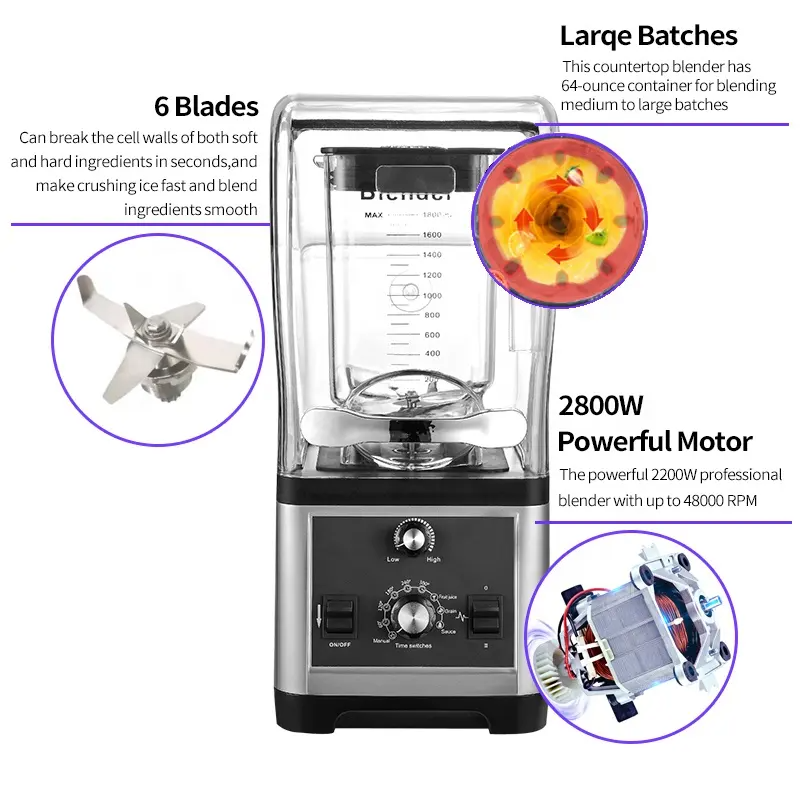 Commercial Blender Heavy Duty - Blender Heavy Duty Commerciële Groente-Vitamine Mix