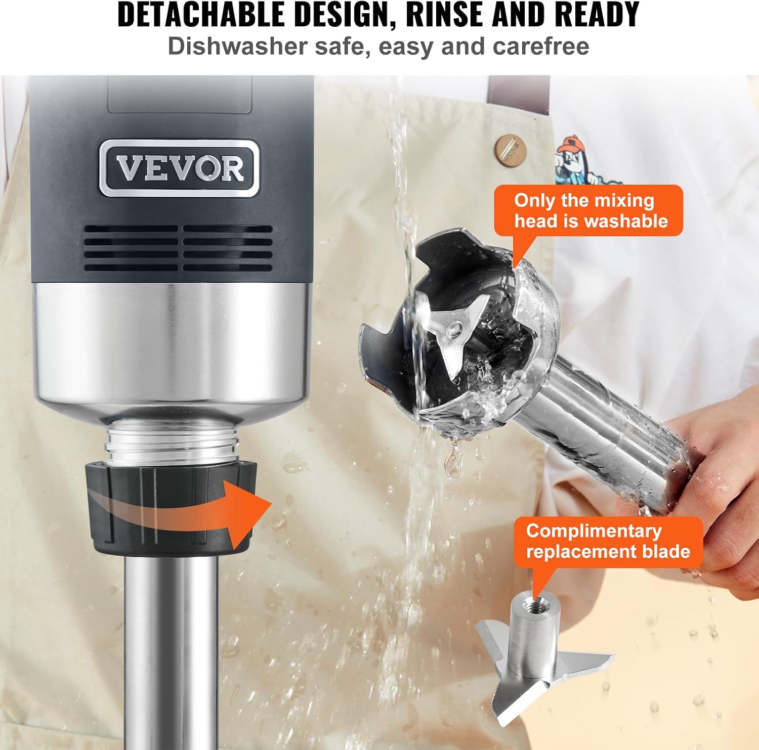 Commerciële staafmixer, 750W 1 - Commercial Blender Heavy Duty recensie en prijs