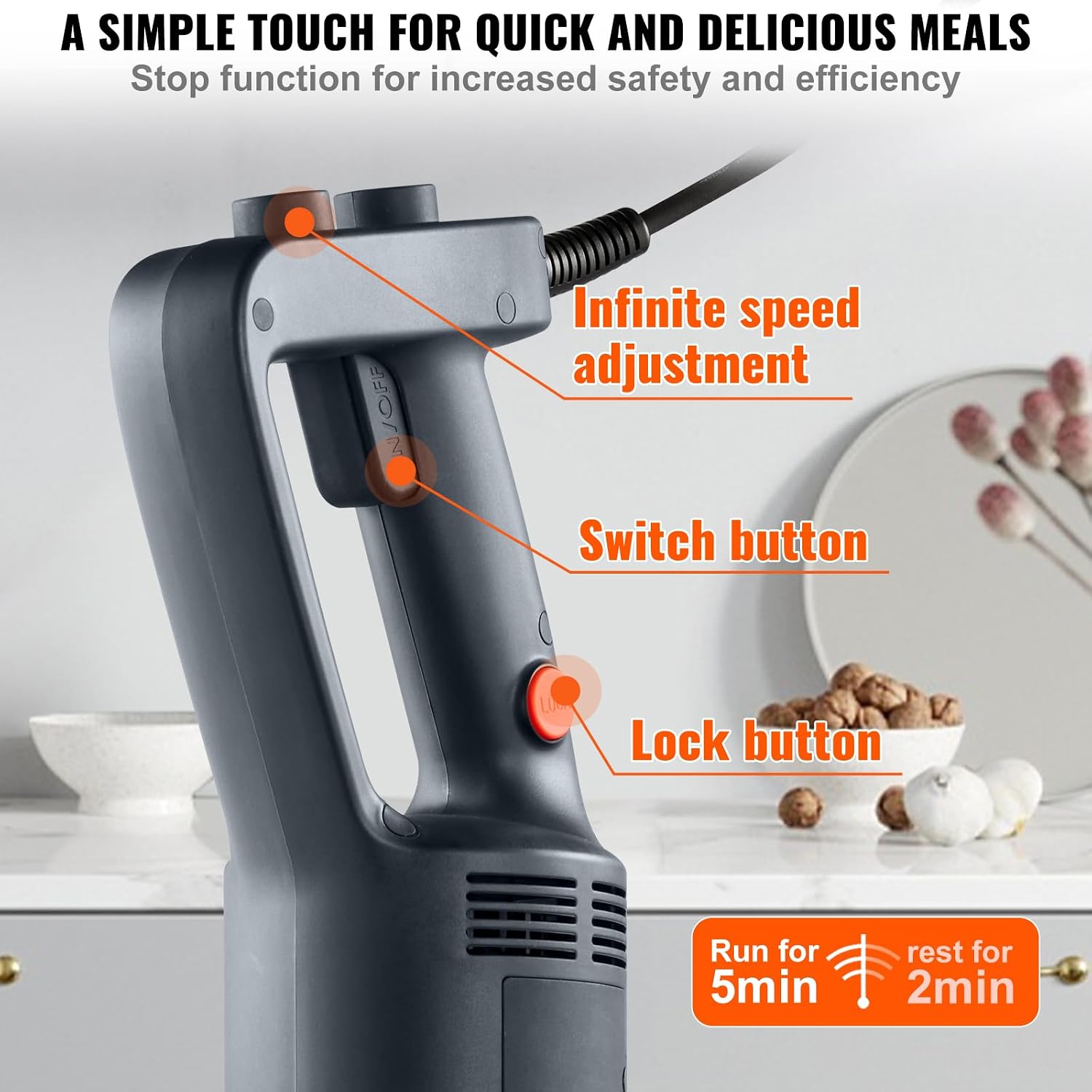 Commerciële staafmixer, 750W 1 - Commercial Blender Heavy Duty recensie en prijs
